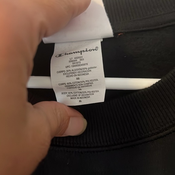 New Black Xl Men Champion Classic Fleece - Picture 4 of 5